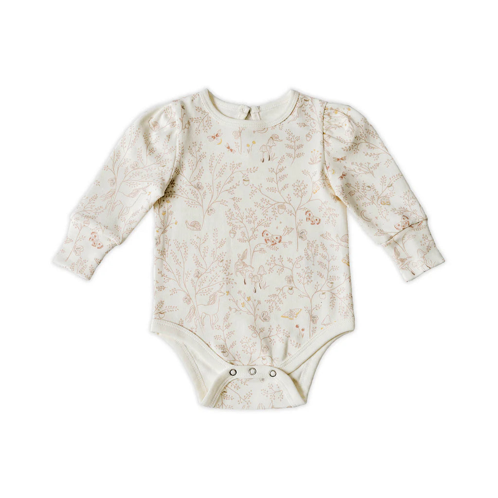 Puff Sleeve Bodysuit - Secret Garden