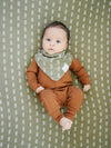 Muslin Bib - Olive Strokes