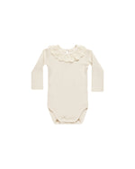 Ruffle Collar Bodysuit || Natural