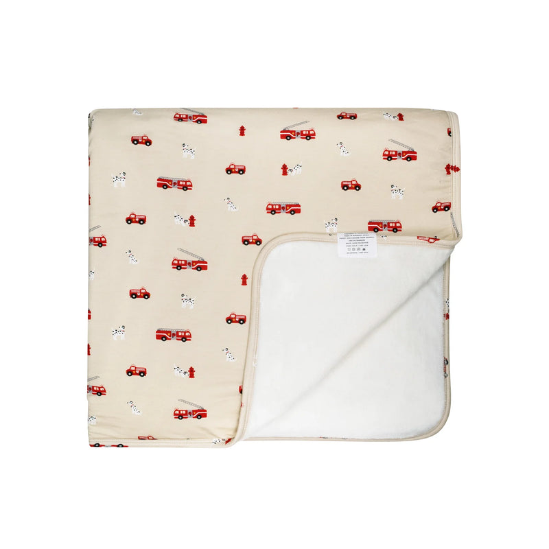 Bamboo Youth Blanket - Firetrucks