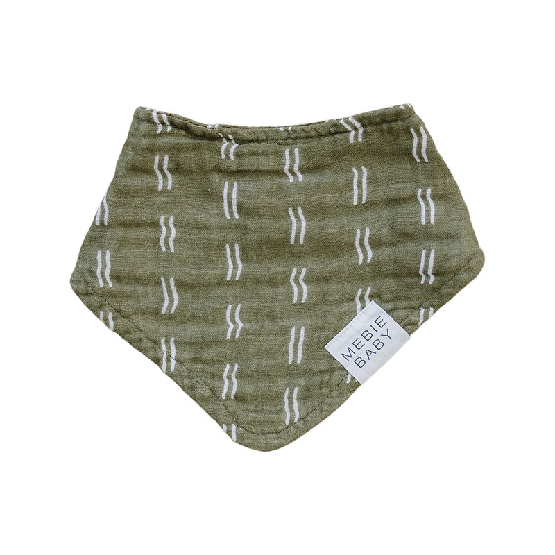 Muslin Bib - Olive Strokes