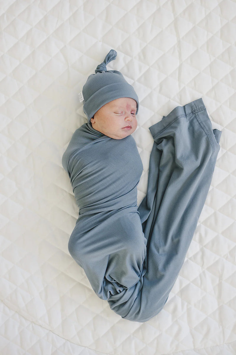 Bamboo Stretch Swaddle - Dusty Blue