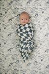 Muslin Swaddle - Charcoal Check