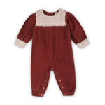 Lace Velvet Baby Girl Jumpsuit (Organic)