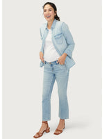 The Crop Maternity Jean - Light Wash