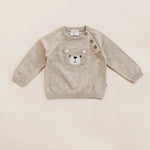 Teddy Bear Applique Raglan Pullover (Organic Cotton)