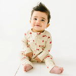 Bamboo Romper - Firetrucks