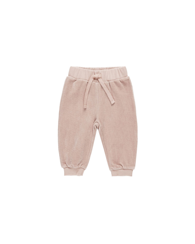 Velour Relaxed Sweatpant || Blush